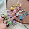 2024 New Sweet Candy Colored Bell Accessories Keyrings Colorful Metal Cute Keychain DIY Handmade Bag Car Key Decoration Gifts