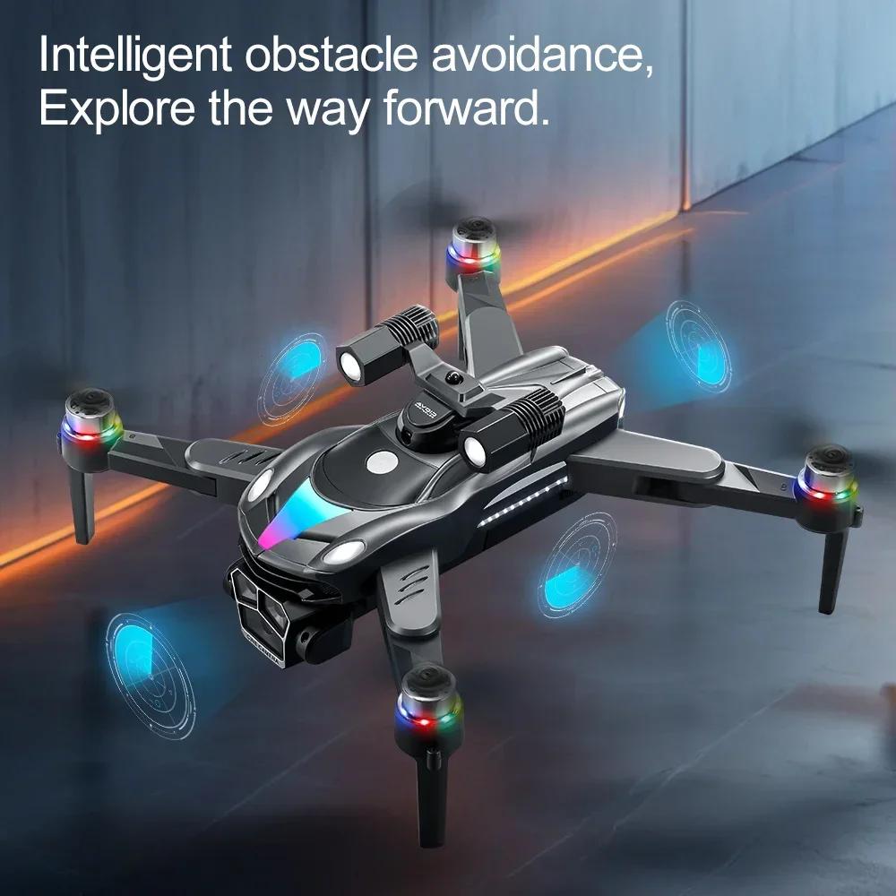 V188 Drone with Dual Lens WIFI Professional Aerial 6k Camera RGB Gradient Light Searchlight Light Flow Brushless Folding Drone