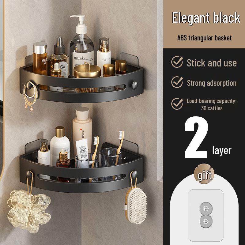 

Настенная полка для ванной комнаты без сверления для углов умывальника и туалета