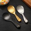 304 Rostfritt Stål Ris Sked Non-stick Ihåligt Handtag Stora Soppa Gröt Skedar Metall Servering Köksredskap Matlagningsverktyg