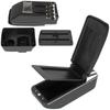 Skoda Roomster 05-15 Armrest with Storage Compartment BLACK ECO LEATHER + Installation Kit