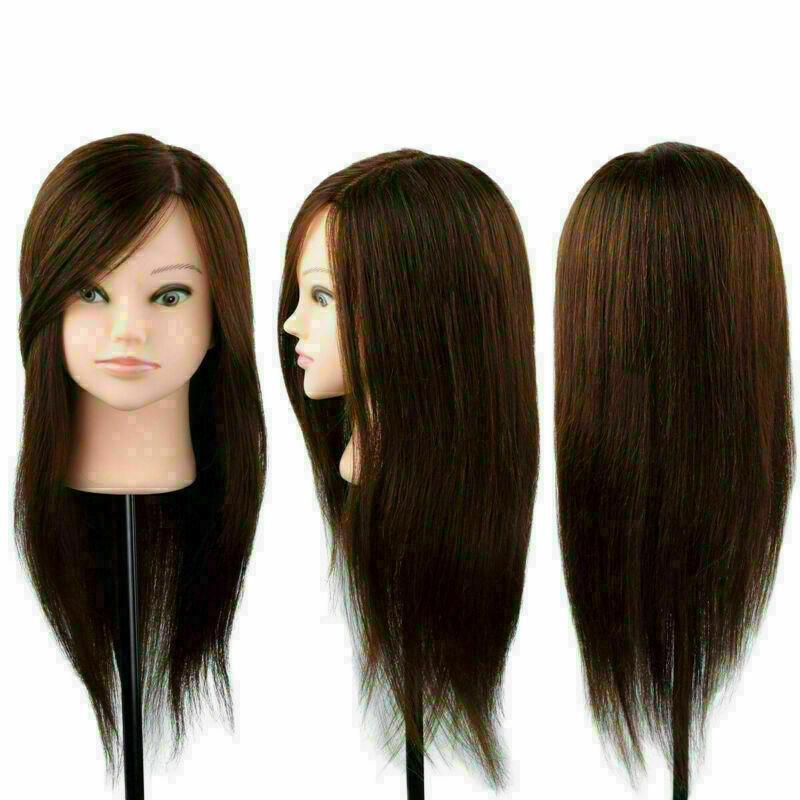 Professional Manequin Head Human Hair Barber Practice Hairstyle Hairdresser Doll