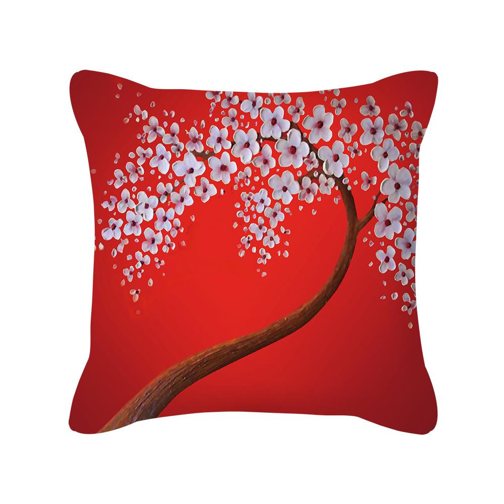 Ins Nordic Oil Painting Color Tree Sofa Pillow Cover Cushion Cushion Cover New Household Products