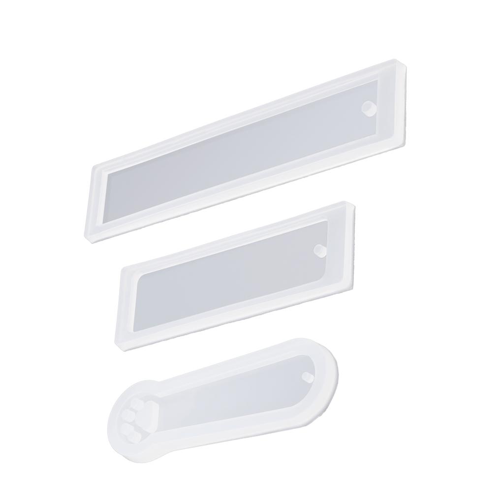 3pcs set DIY Rectangle Cat Claw Silicone Mould Epoxy Resin Jewelry Bookmark Craft with Hole