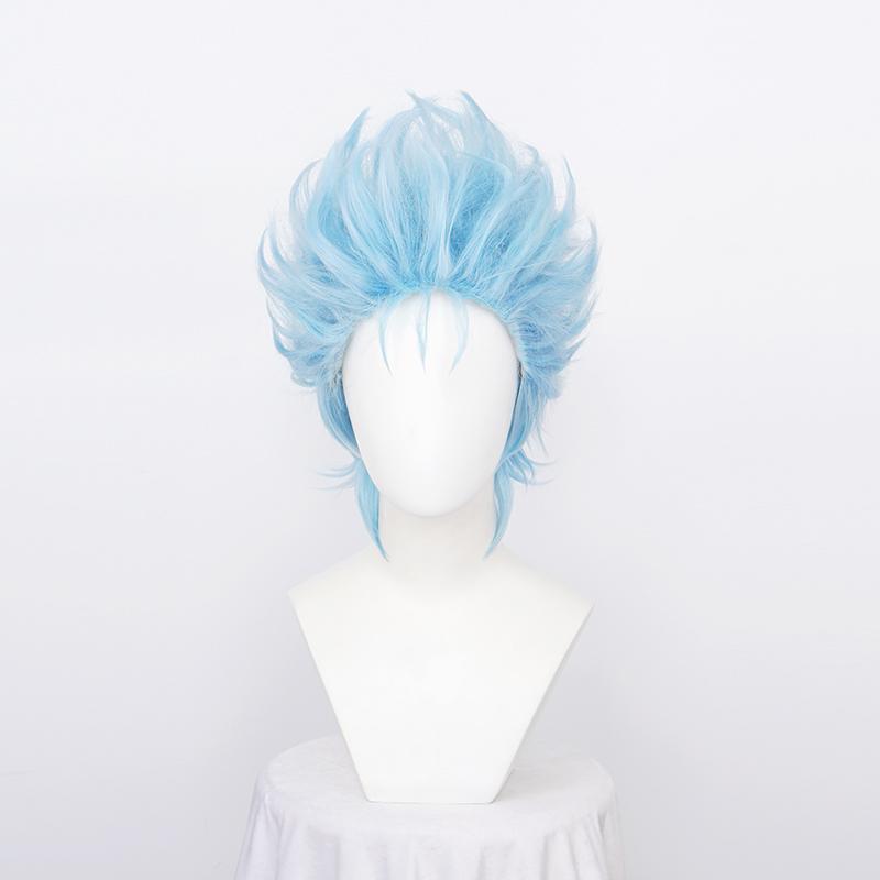 

Grimmjow Jeagerjaques Wigs Cosplay Short Blue Synthetic Hair Anime Cosplay Wigs High Temperature Fiber синий