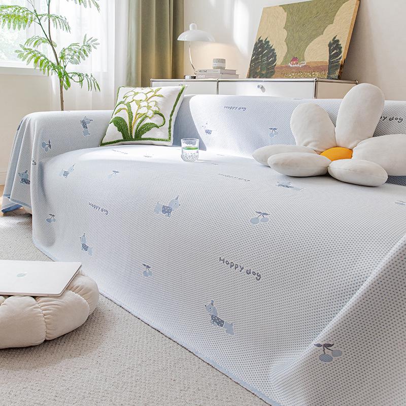 Ice Silk Summer Sofa Cover: Non-Slip, Cat Scratch Resistant, Full Coverage, Cooling Cushion for New Style Seats