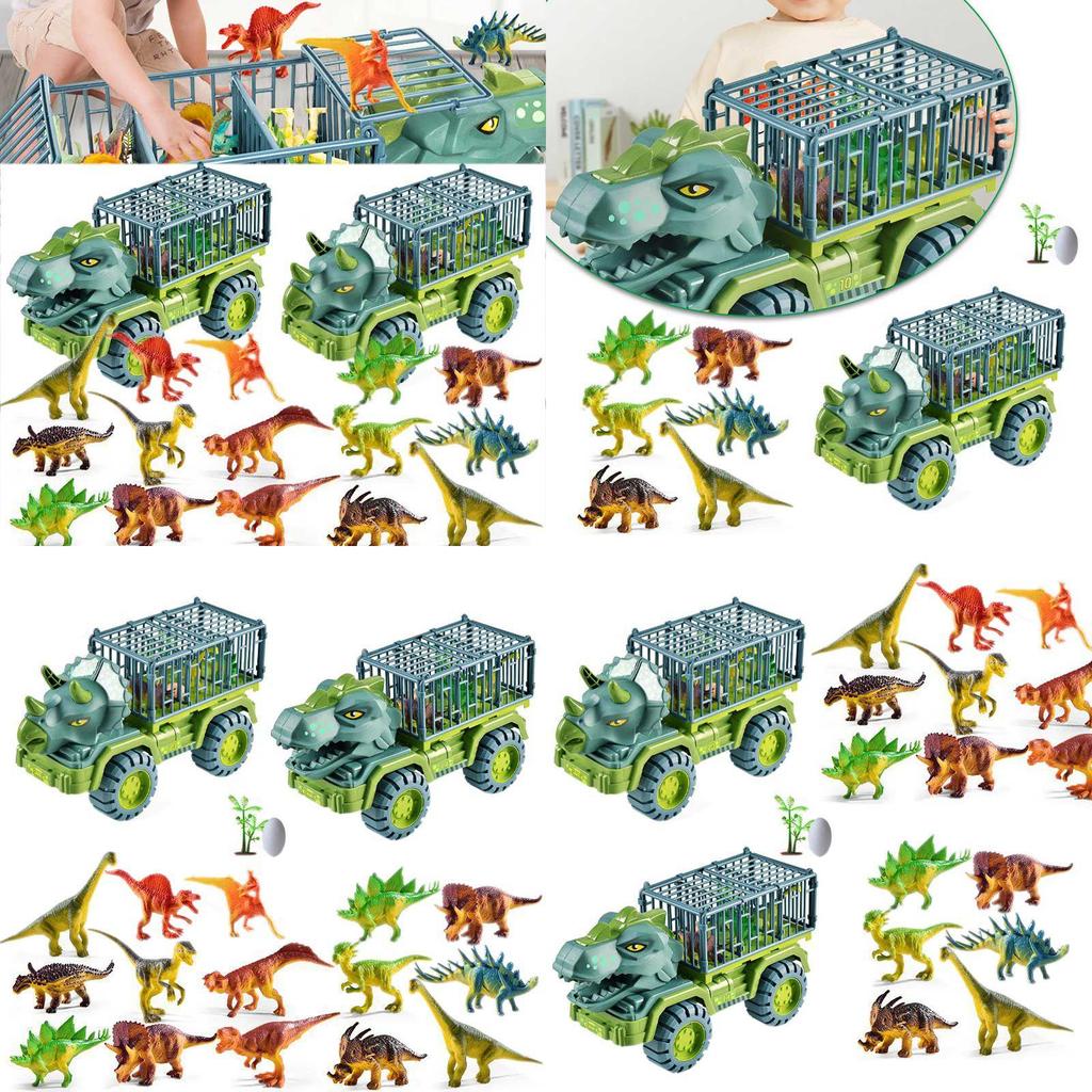 Mini Cute Dinosaur Trucks Triceratops Tyrannosaurus For Easy Grasp And Play