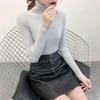Women's Slim Fit Solid Turtleneck Sweater - Versatile Fashion Knit Pullover for Autumn & Winter