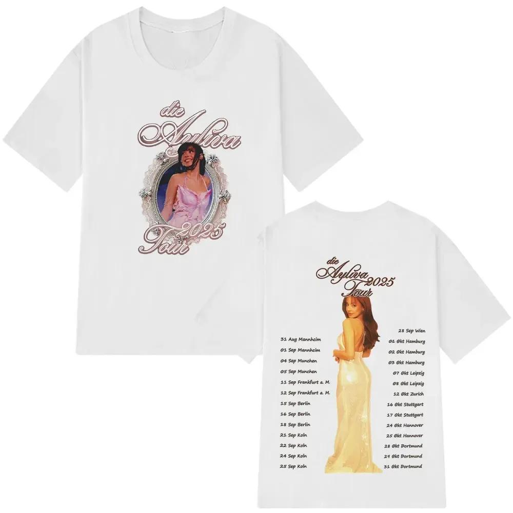 Die Ayliva Tour Hot Sale 2025 T Shirt Summer Short Sleeve Tshirts Unisex Wounisex Streetwear Top Casual Aesthetic Harajuku Tshirts