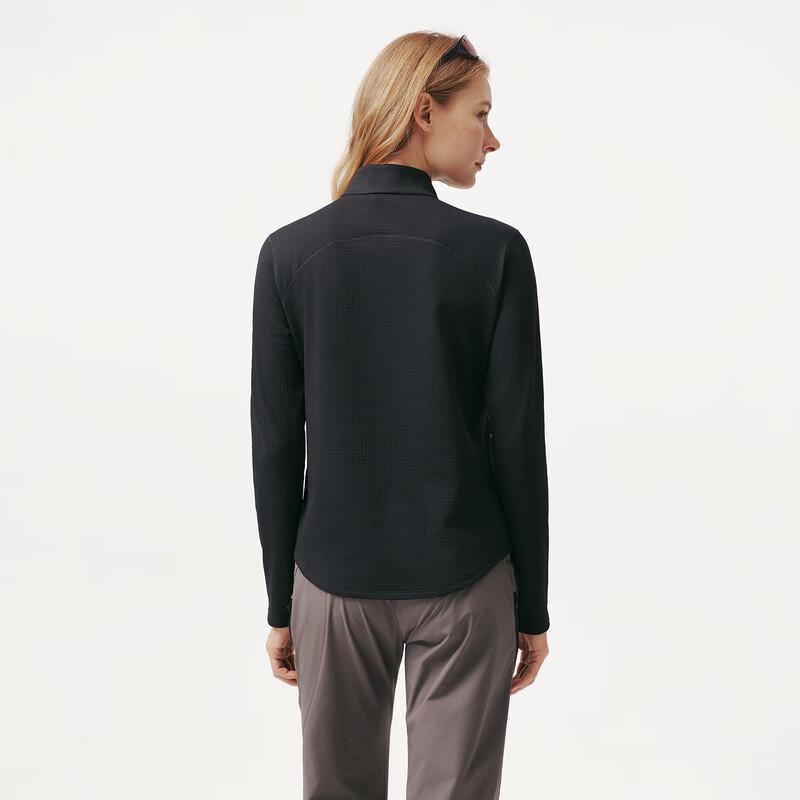 Tanbor Women's Half-Zip Stand Collar Thermal Long-Sleeve Top