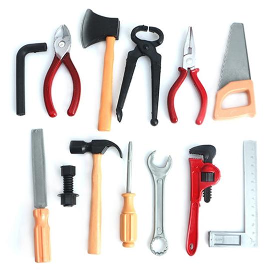 

13/14 шт./набор Строительные игрушки Креативный Набор пластиковых инструментов для DIY Реплика Поддельные Строительные Игрушки для Творчества Набор для Малышей