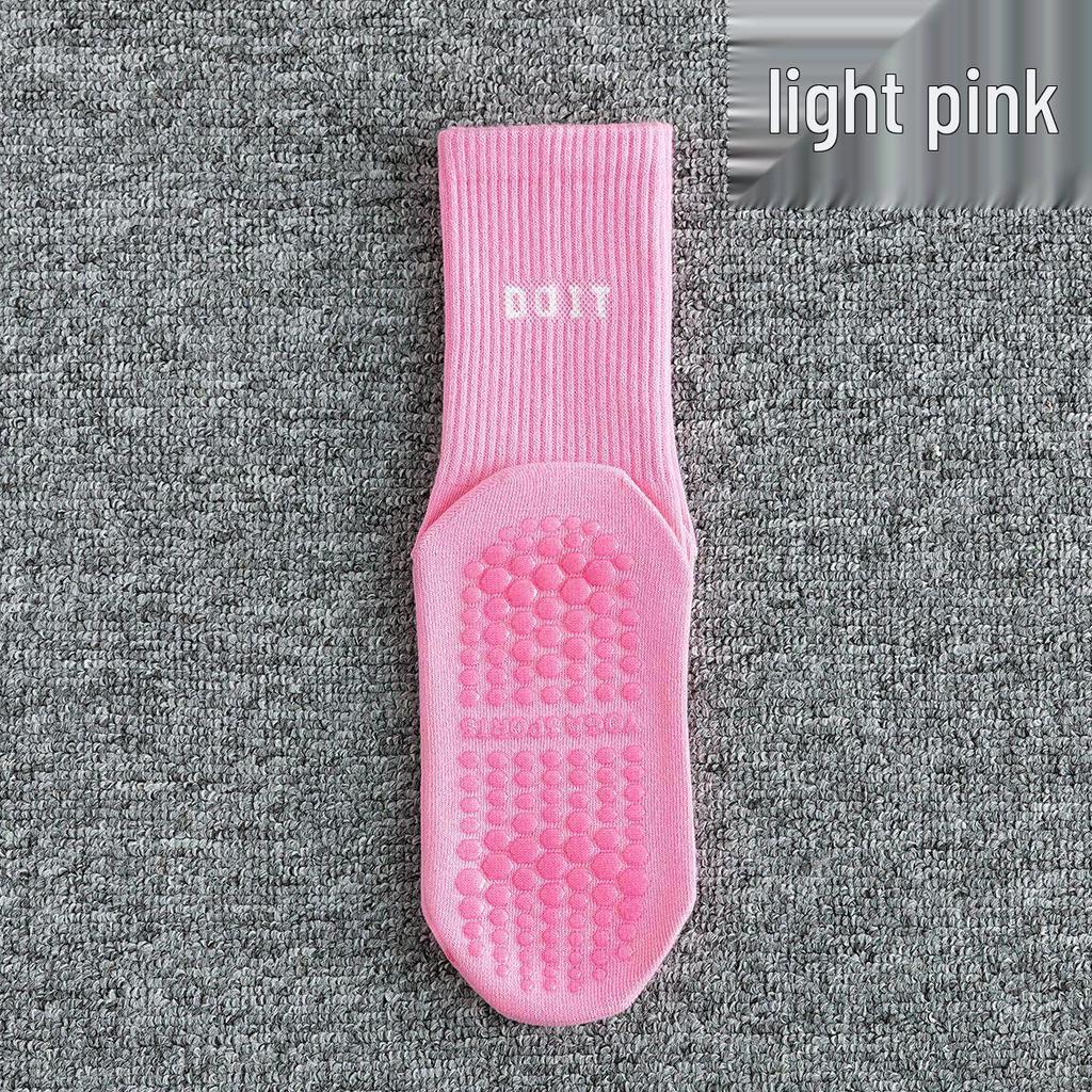 Non-Slip Mid-Calf Full Coverage Cotton Yoga Socks for Pilates, Dance, Exercise, and Trampoline