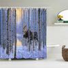 Berkenbomen Boslandschap Douchegordijn Waterdichte Stof Badkamer Gordijnen Natuurlijk Landschap Bad Scherm Met 12 Haken