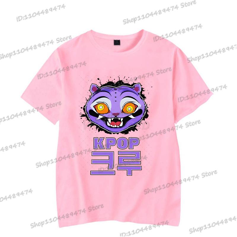 2025 New KPop Demon Hunters Men Women Cartoon Tshirt Anime Tiger Rumi Breathable Tops Short Sleeve Korean Ulzzang T-shirts