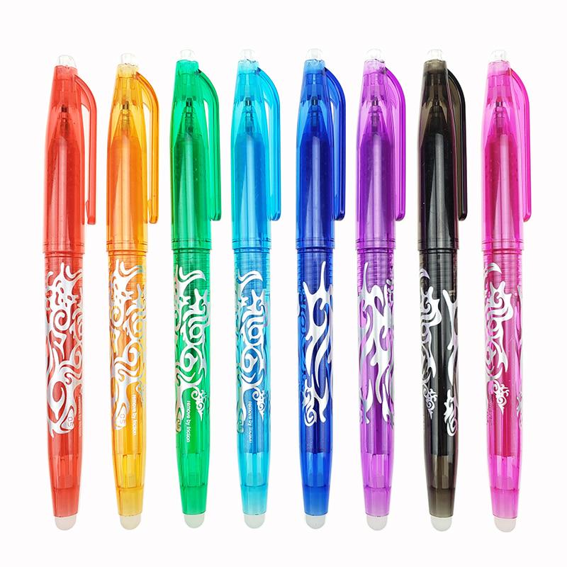 0.5mm Erasable Pen Refills Colorful 8 Color Creative Drawing Tools Student Writing Tools