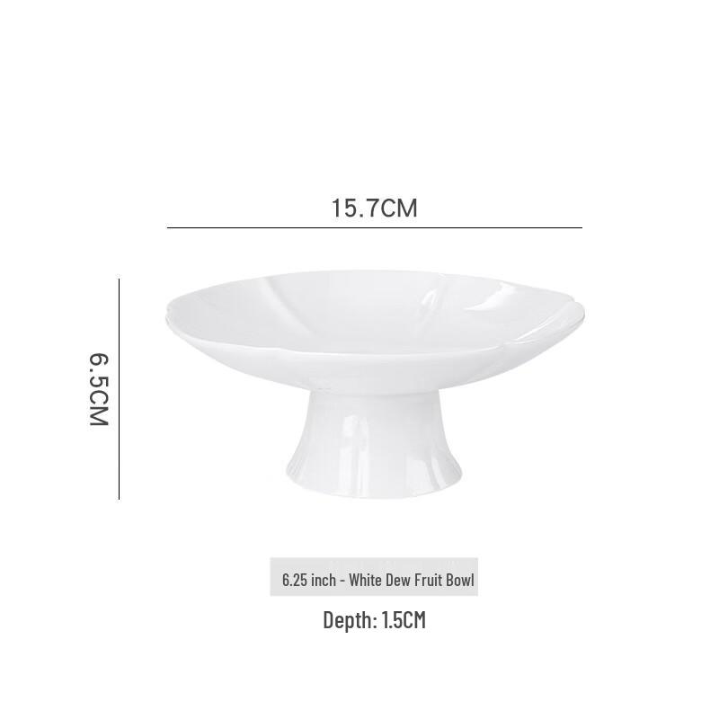 Nordic High-Footed Ceramic Fruit & Dessert Plate