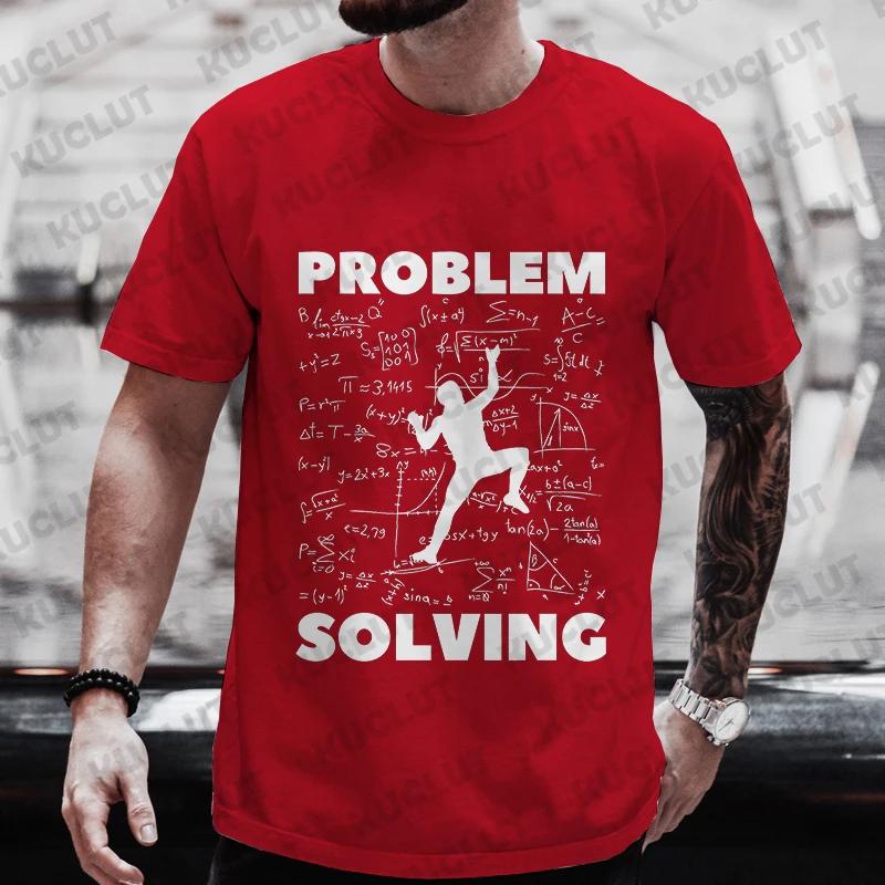 

Rock Climbing T Shirt for Women Men Bouldering Tee Problem Solving Math Tshirts Sport Climber Gift T-shirt Short Sleeve Clothing S