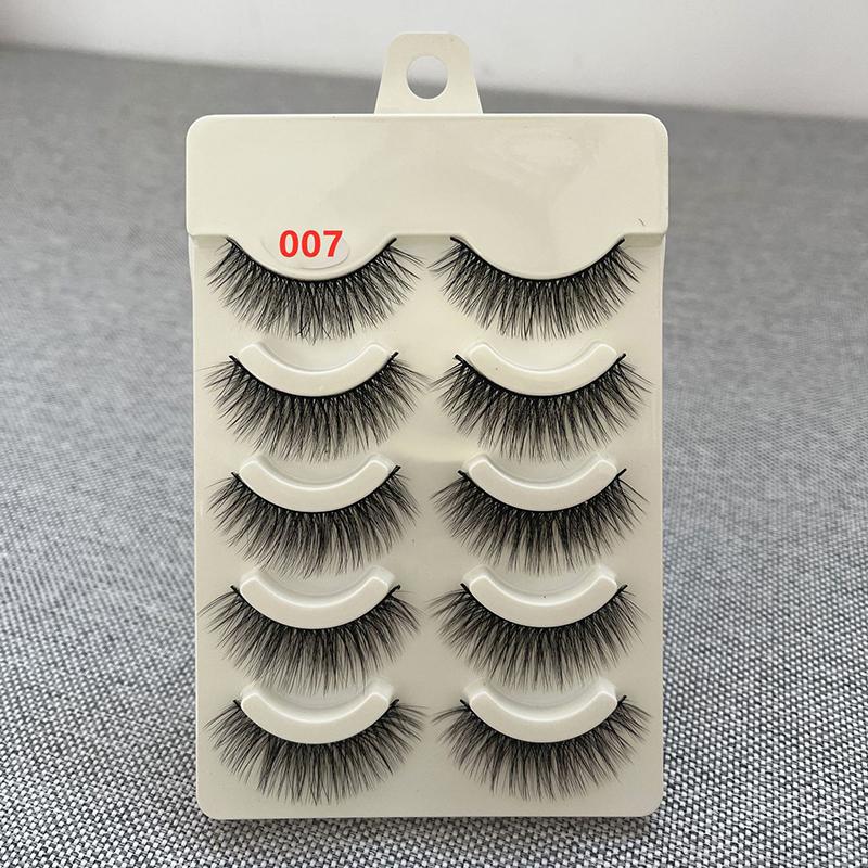 Set Valse Wimper Pluizige Enkele Wimperextensions Make-up Pluizig, Zacht En Natuurlijk Resultaat