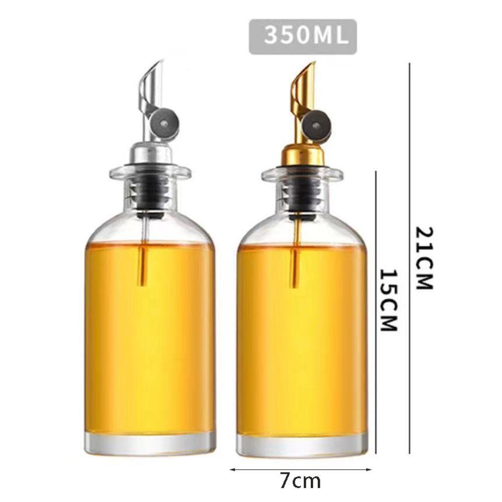 

Glass Seasoning Bottle 350/500ml Vinegar Bottle New Olive Oil Dispenser Bottle gold-350ml