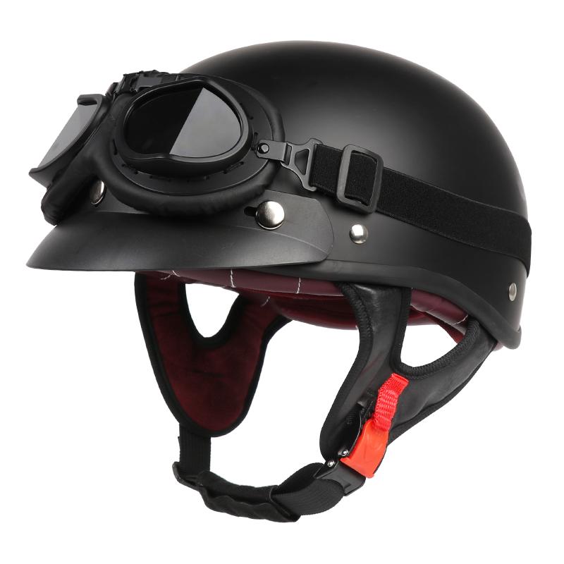 Motorcycle Helmet Bike Unisex Cycling Safety Protector Half Face Type Retro Vintage Ultralight Motorbike Helmet