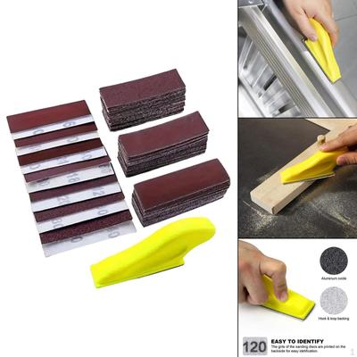 Compact Handheld Sander Set with 70 Sanding Sheets for Projects