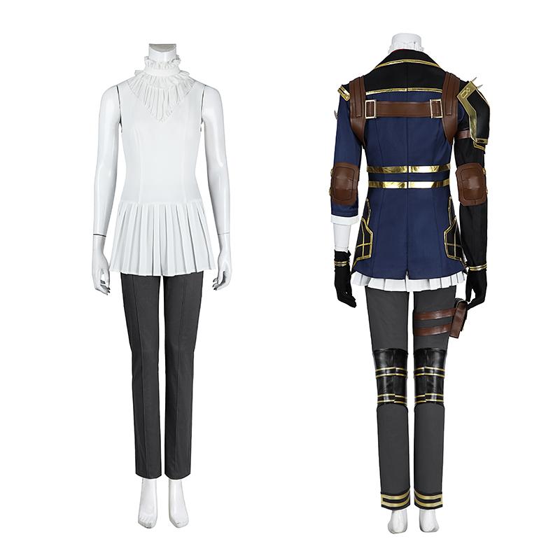 Game Lol Season 2 Caitlyn Cosplay Costume The Piltover Enforcer Violet Uniform Suit Halloween Party Outfits  Skin
