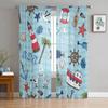 Sea Beach Lighthouse Starfish Seagull Sheer Window Curtains For Living Room Bedroom Modern Tulle Curtains Fabric Drapes