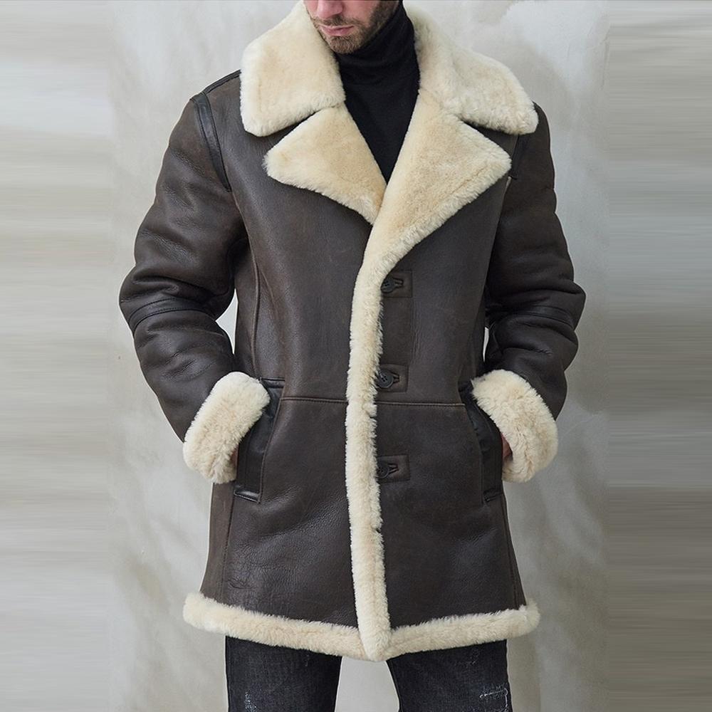 Strike Desired Rich Lambskin Shearling Coat (Brown)