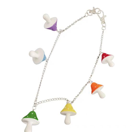 Waist Chain Mushroom Pendant Decoration Men Women Wear-resistant Pants Chain for Daily Wear