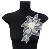 Solid Color Mesh Embroidery Sequined Flower Cloth Sticker Heavy Industry Applique Clothing Decorative Lace Accessories