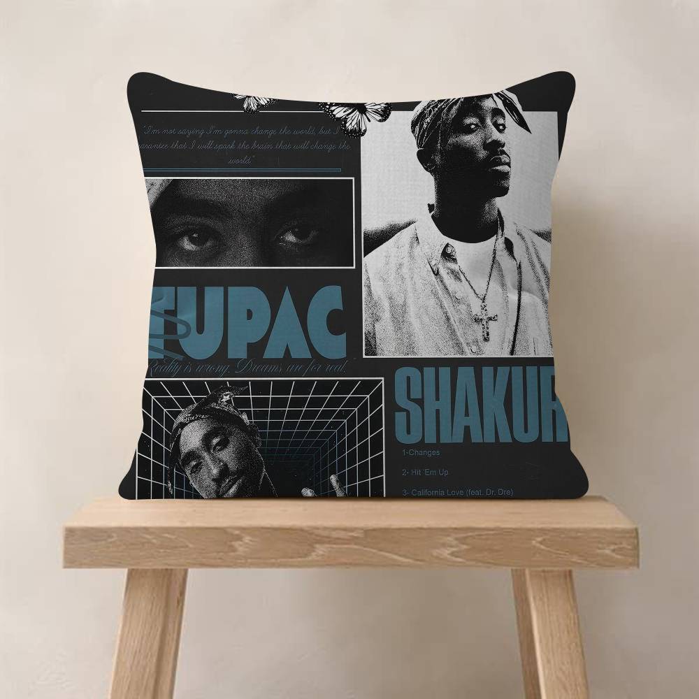 PC Tupac SShakur Pillow Cover Sofa Cushion Cover Home Room Decoration Children Gift
