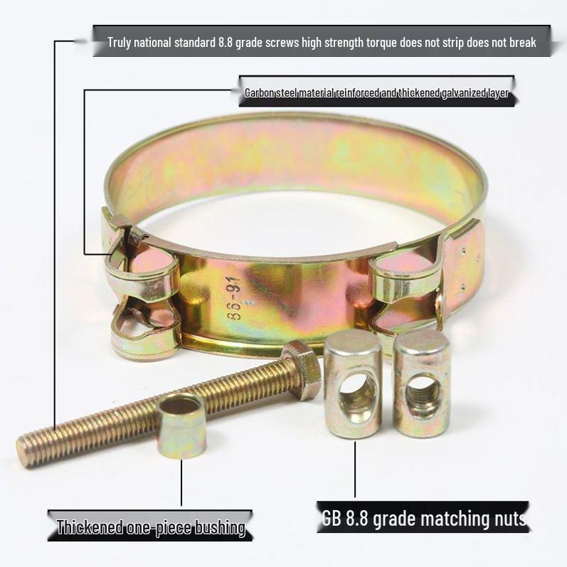 Tightening Clip Clamps for Water, Oil, Gas & Hose Pipes – Thickened Buckle Design