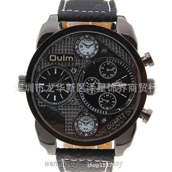 

Ou Radium Men S Watch Alloy Two-Way Travel Time Sports Watch 9316 Black Case Waterproof Watch Large Dial