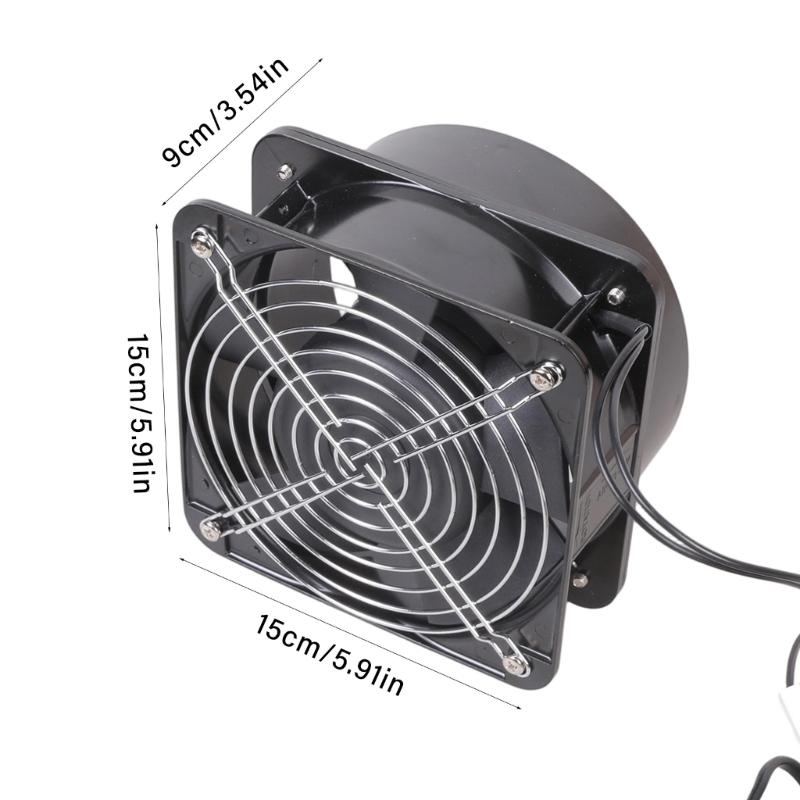 Doppelt kugelgelagerter Lüfter 150mm Metallschutzgitter und Geschwindigkeitsregelung für effiziente Kühlung