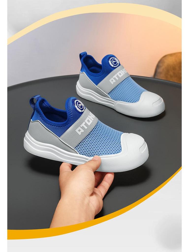 Astro Boys' Summer 2025 Breathable Mesh Slip-On Lightweight Non-Slip Running Shoes