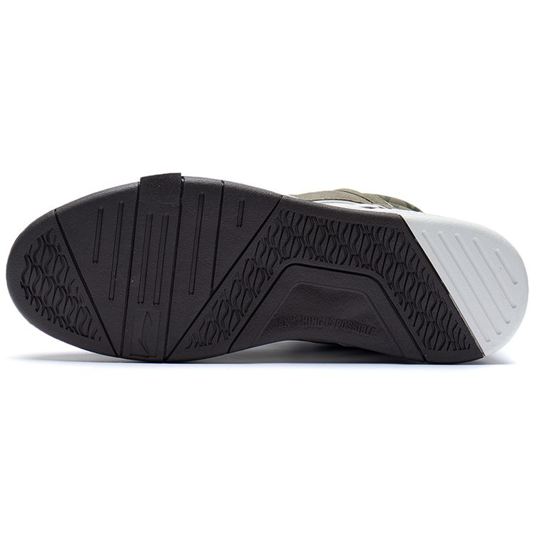 Li-Ning We Are Mid Durable Breathable High-Top Skate Shoes Men Skate Shoes White Gray Green AGCS105-3