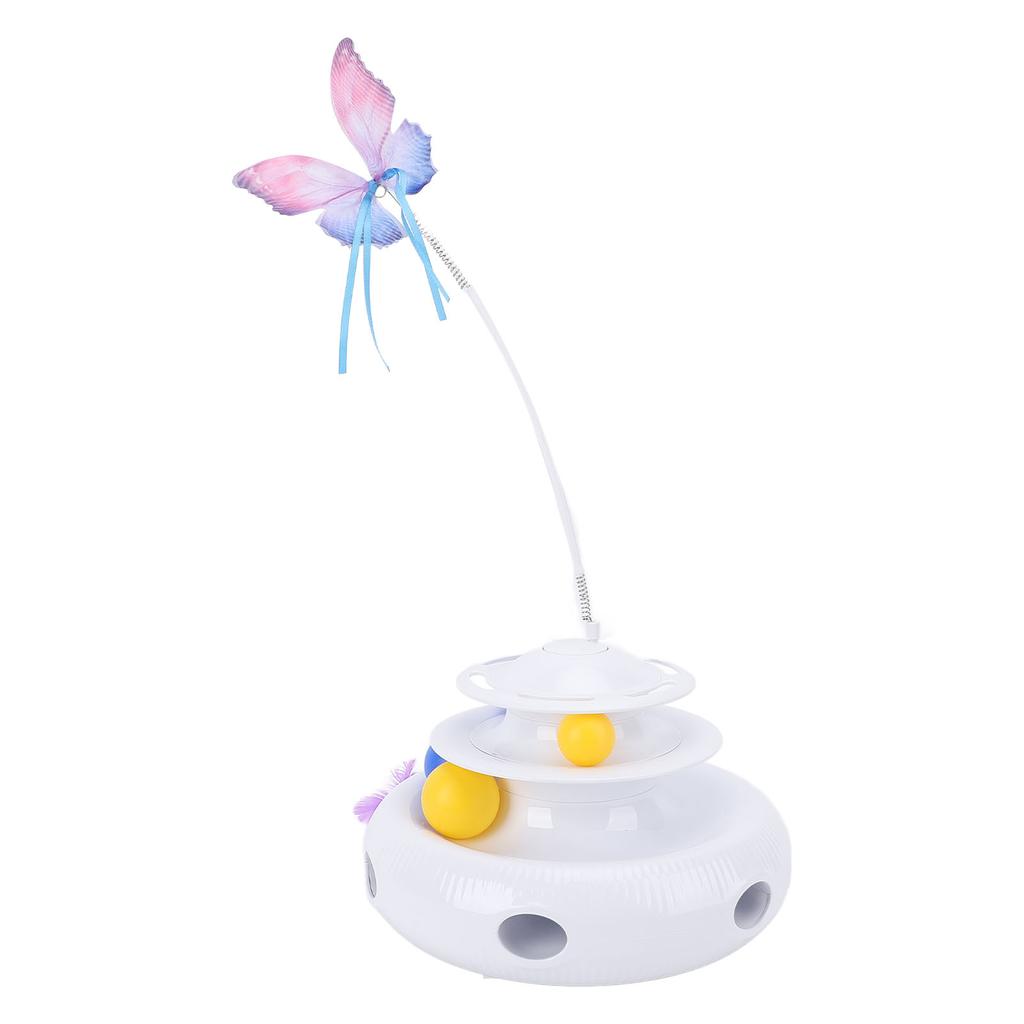 Automatic Cat Toy Interactive Exercise Cat Toy Electric Automatic Rotating Toy with Feathers Funny Playing Toys