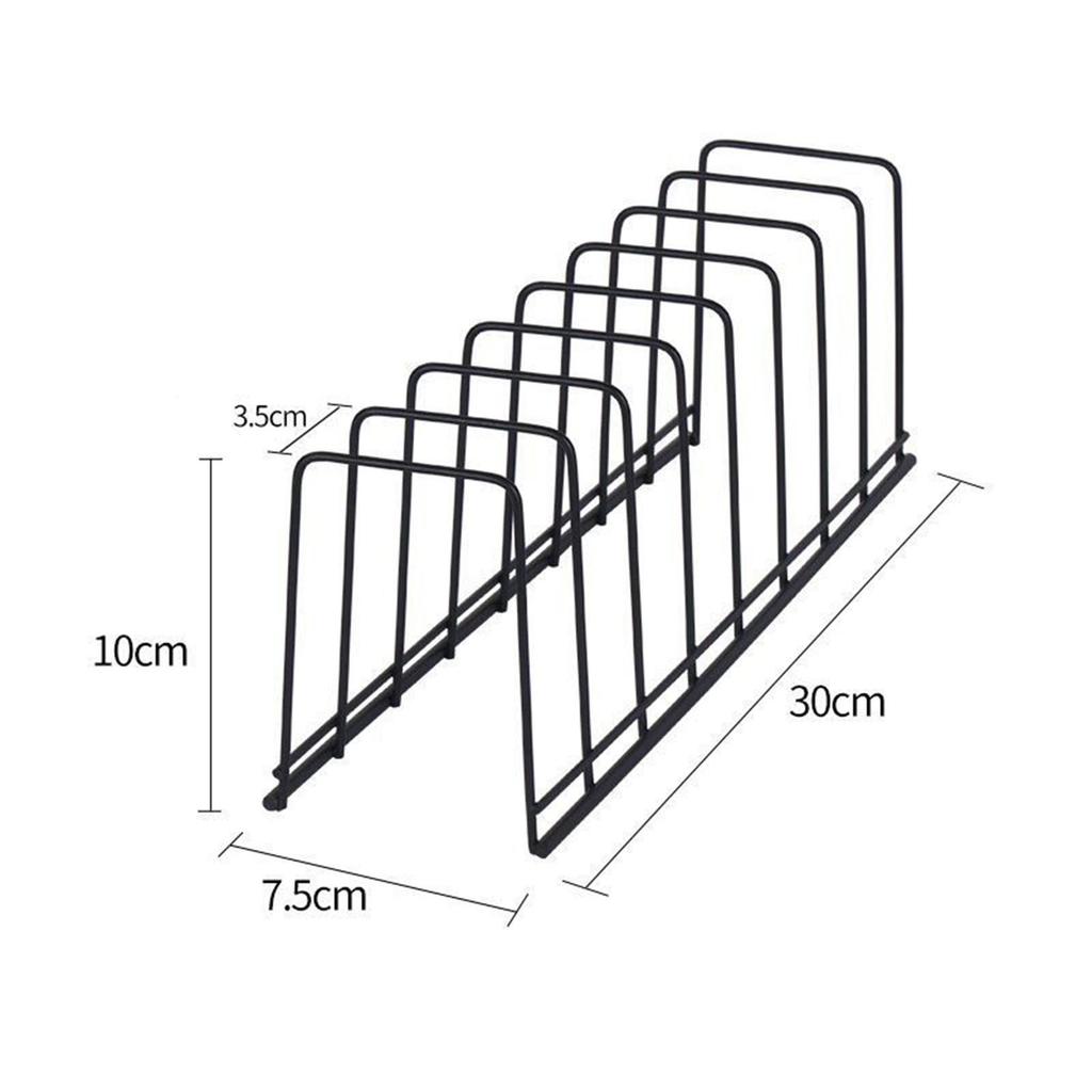 Dish Storage Rack Lid Organizer Serving Tray Space Saving Plate Organizer Dish Drying Rack for Kitchen Dining Room Cabinet