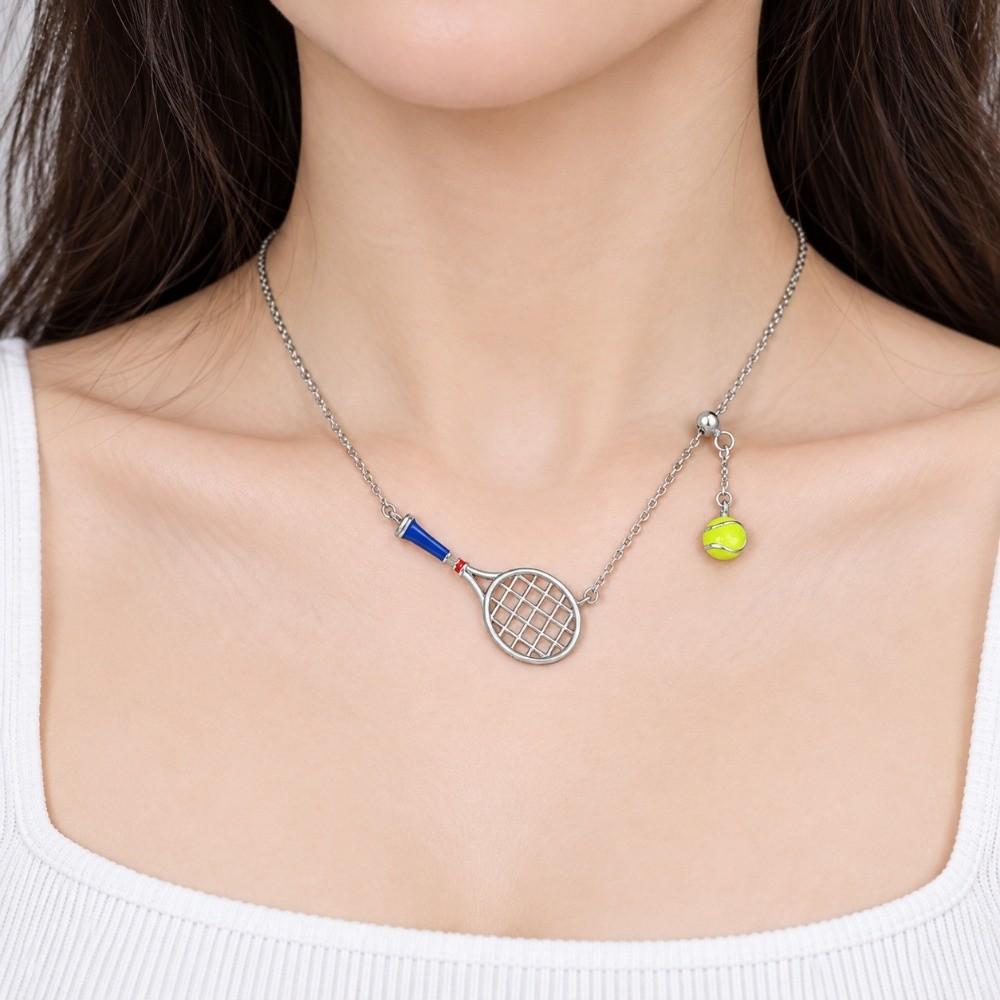 Adjustable Sporty Necklace Handwoven Couple Hand Chain New Tennis Racket Bracelet Tennis Accessory