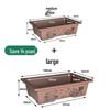 Extra Large Rectangular Faux Zisha Bonsai Pot with Water Absorbing Rockery Stone
