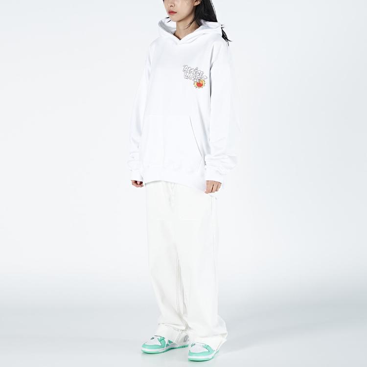 Acme De La Vie Sweatshirts Unisex White Hooded Moderate Regular ADLV-21PW-HDAMRV-WHT