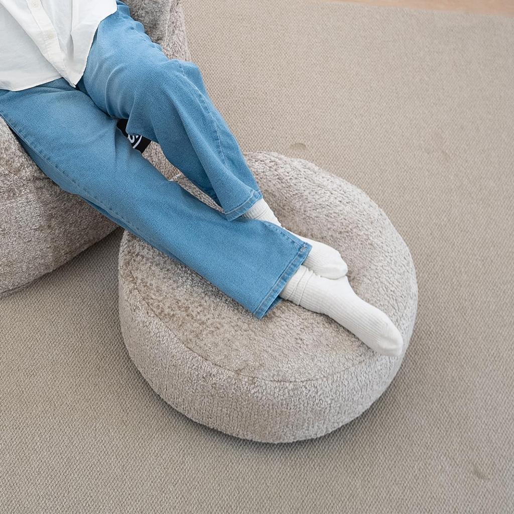 Flex Hanbai Bead Cushion, Made in Japan, Ottoman, Colon, Corduroy Fabric, Green, CO-5524D