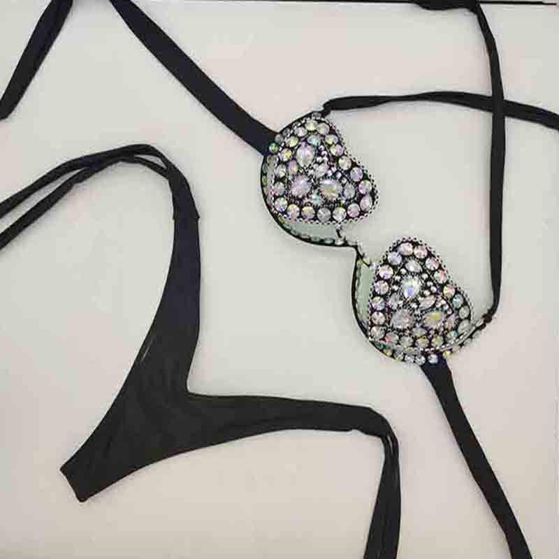 2021 European & American Rhinestone Bikini Swimwear