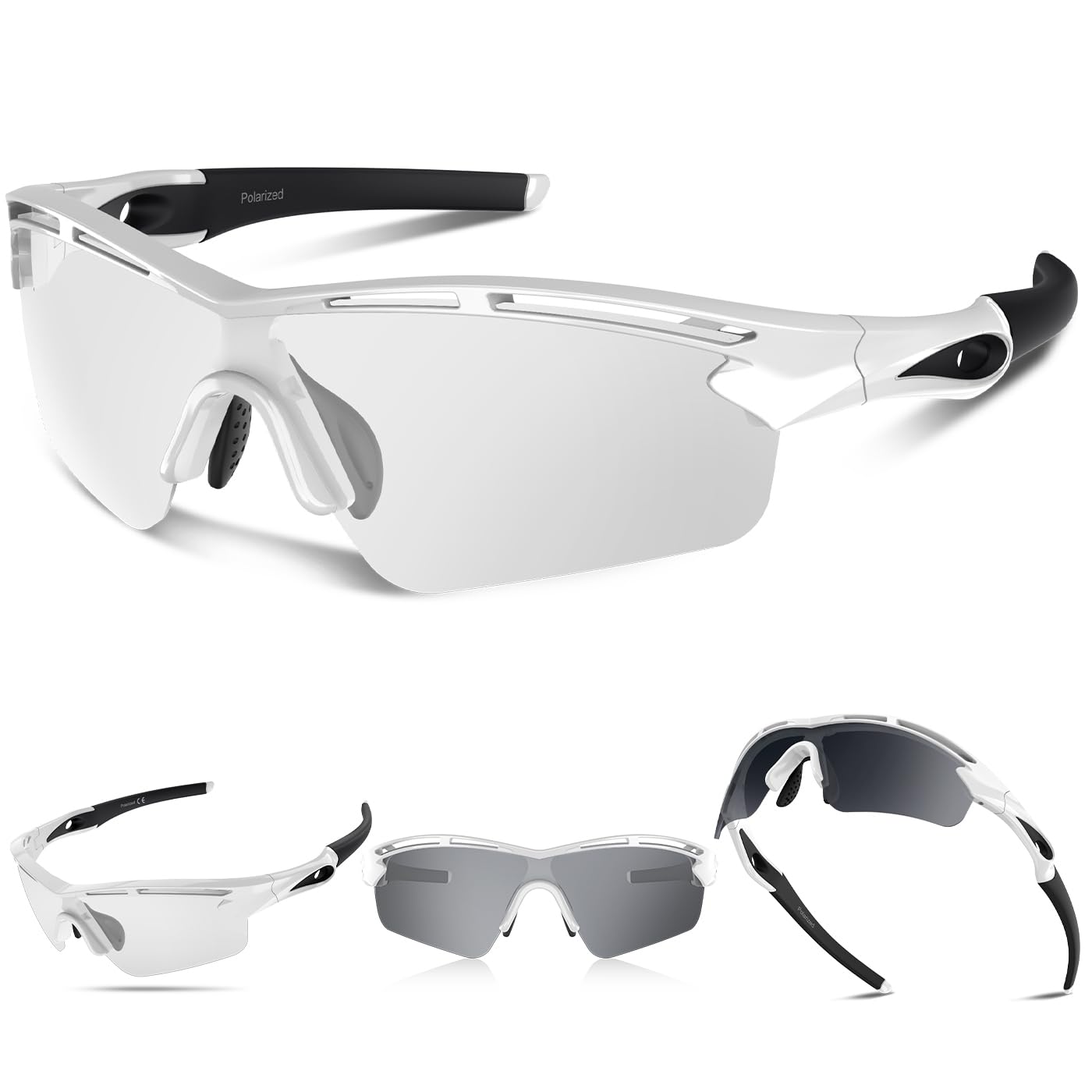 

Polarized Sports Sunglasses for Men and Women Suitable for Tennis UV400 Protection TAC TR90 [Rosemal] - Cycling, Hiking, Fishing, Baseball, Golf,