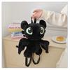 Toothless Plush Double Backpack For Kids With Zipper Closure And Phone Pocket