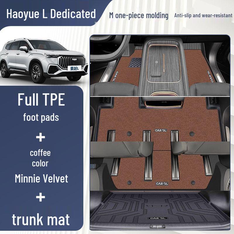 Haoyue L TPE Floor Mats for 23-24 Geely Seven-Seater Models