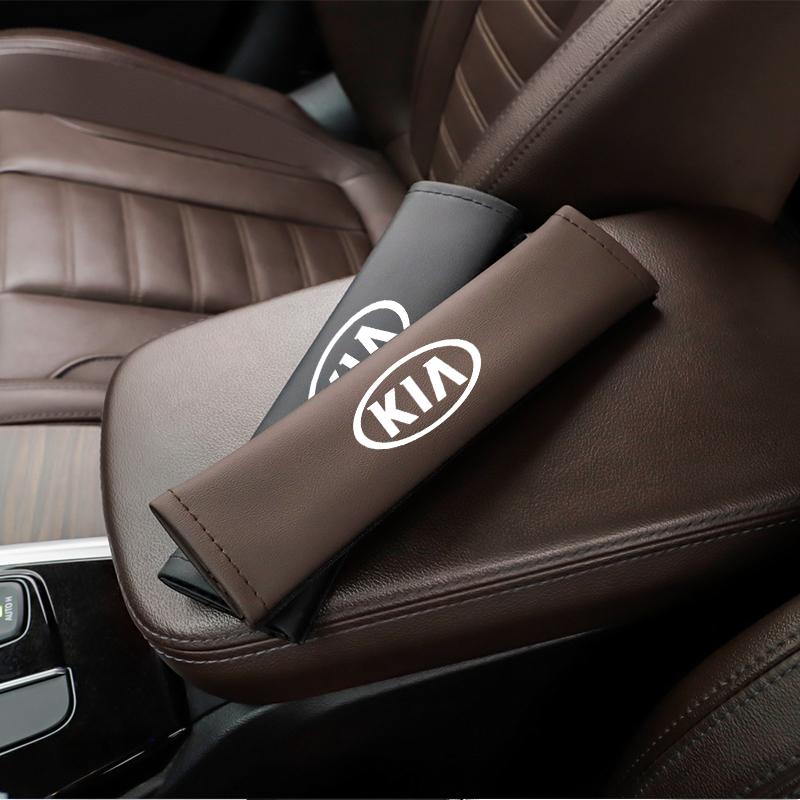 2Pcs PU Leather Seat Belt Shoulder Cover Protection Pad For Kia Morning Picanto Rio Stonic Sportage Ceed Optima Forte 5 3 4 K7 K Gbnkr30