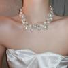 New Imitation Pearl Pearl Elegant Adjustable Neckchain Light Luxury Retro Collarbone Chain For Bridal