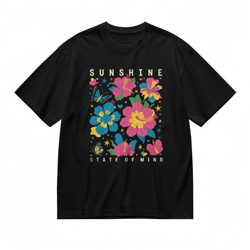 Women's Comfortable Classic T-Shirt Vibrant Bloom Positive Saying Design Tee