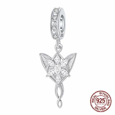 Kupfer Blatt Fee Engel Zirkon Hänge Anhänger Charm Kompatibel Mit Authentischen Charm Perlen Charms Armbändern Damen DIY Schmuck Geschenk